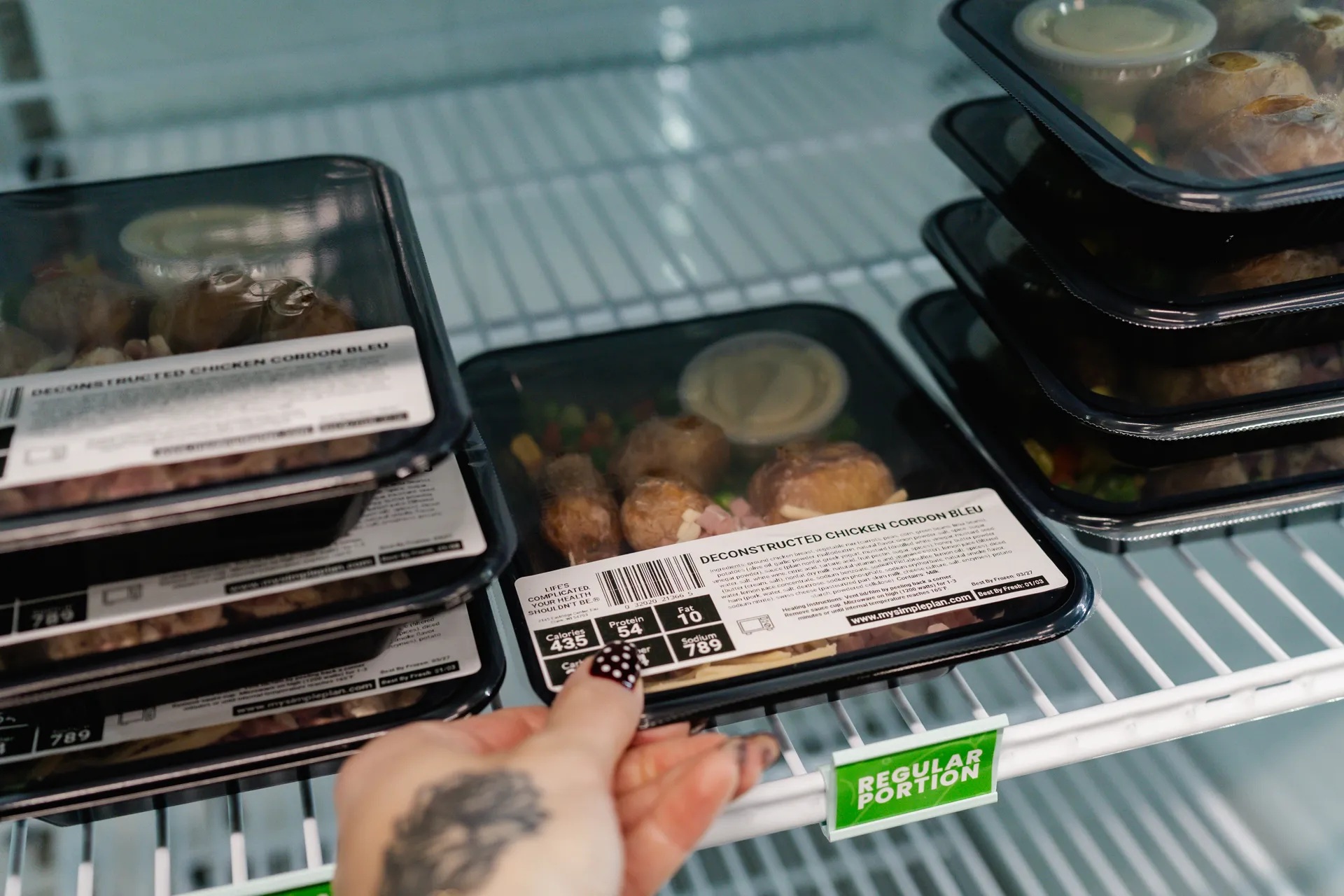 Grabbing a fresh meal from the cooler